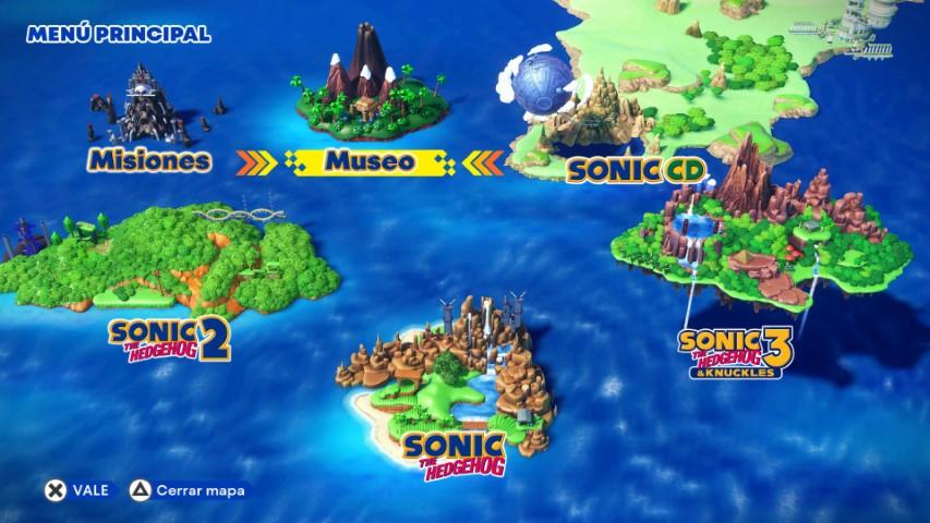 Sonic Origins - Mapa completo