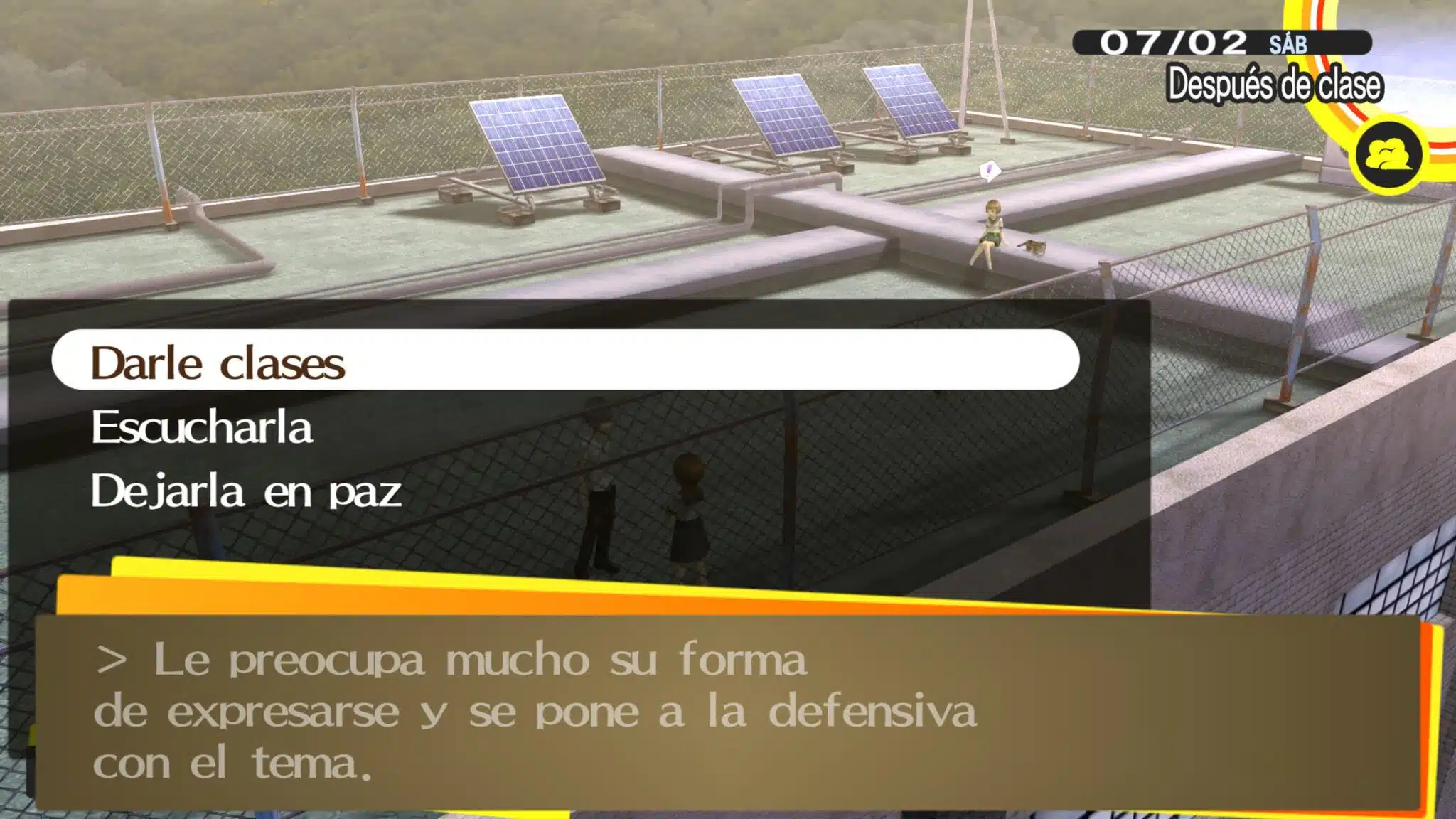 Ofreciendo nuestra ayuda a la alumna de la azotea 2