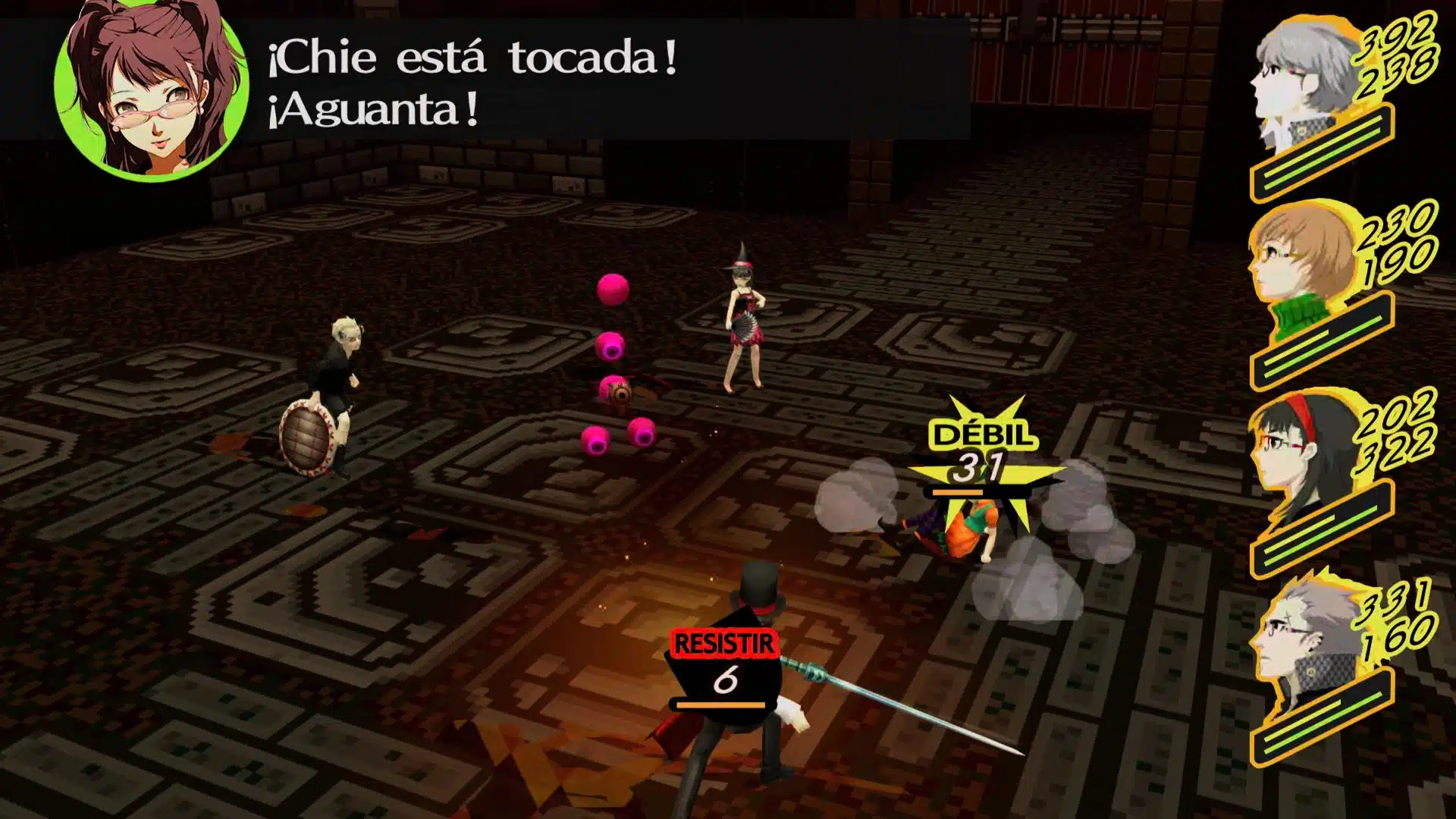 Chie derribada