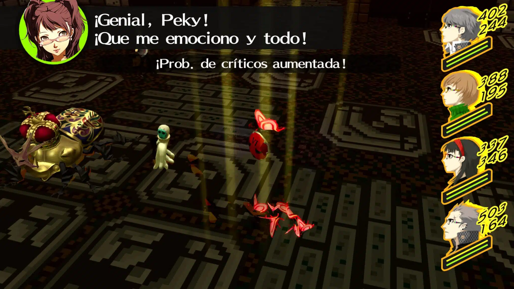 Rise animando al protagonista
